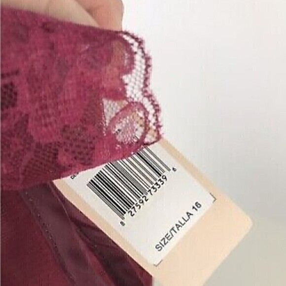 Nanette Lepore Girls Burgundy Lace Dress Size 16 - Picture 7 of 12